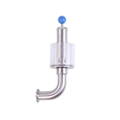 China General Sanitary Type Air Exhaust Stainless Steel Elbow Valve for sale