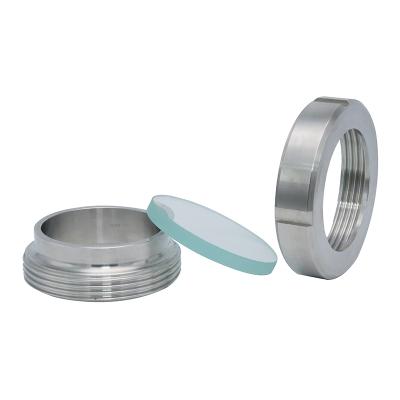 China SS304 3 Inch Sanitary Union Tank Component Stainless Steel Flanged Sight Glass for sale