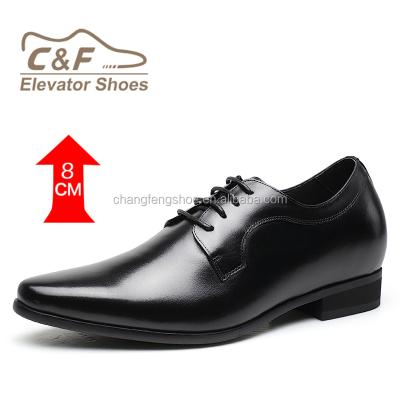 China Height Increasing Black OEM Service Men 7cm Height Increasing Stylish Elevator Shoes for sale