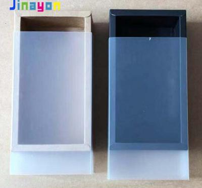 China Jinayon Recyclable Wholesale Custom Gift Box Kraft Paper PVC Drawer Box Packaging For Tea/Socks/Men's Underwear for sale