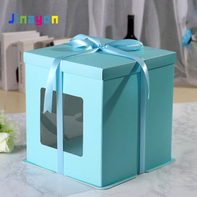 China 6/8/10/12 Inch Disposable Wholesale Cake Boxes Stepped Double Bulk Pet Packing Cake Boxes for sale