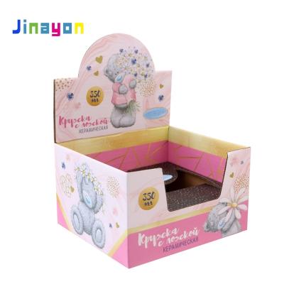 China Recycled Materials Jinayon Mini PDQ Custom Corrugated Foldable Paper Display Stand for sale