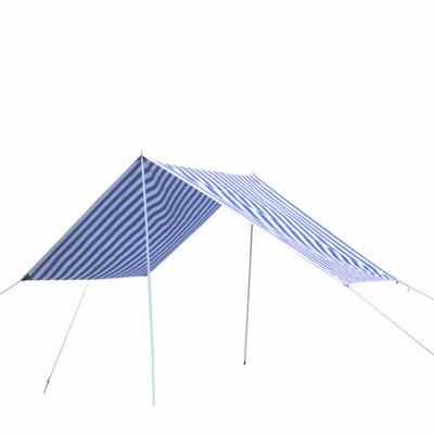 China Diagonal Tie Type Custom Fabric Printing Logo Printing Portable Sand Anchor Shade Tent Beach Sun Shelter Light Weight 4 Poles Portable Canopy for sale