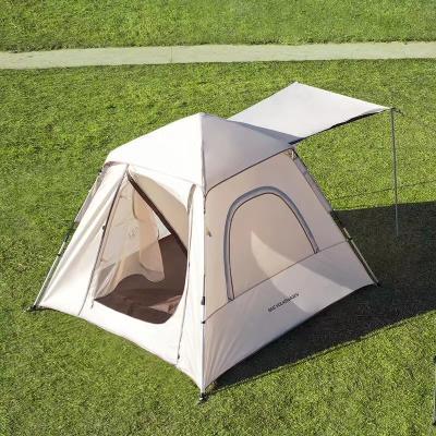 China Diagonal tie type outdoor thickened camping portable folding noise tent picnic rain storm full automatic waterproof vinyl tent for sale