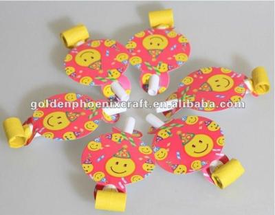 China Party Paper Fan / Birthday Printed Blowouts JF-PB-033 for sale