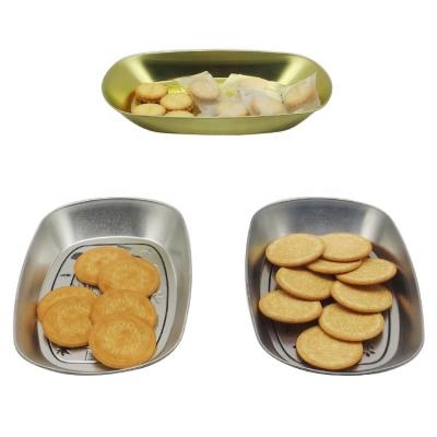 China Custom Dry Food Fruit Juice Packaging Tin Storage Tray Metal Tray for sale