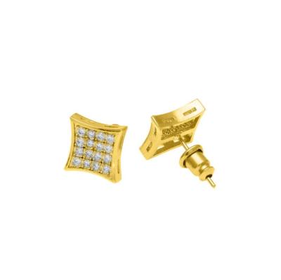 China Environmental Friendly Hip Hop High End Micro Inlaid Rock Zircon Stud Earrings For Men for sale