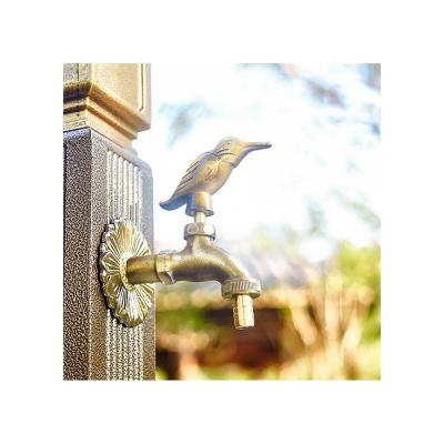 China Professional Lower Price Floor Stand Faucets Hot Selling Outdoor Water Faucet Mid Antique Gold Outdoor Faucet for sale