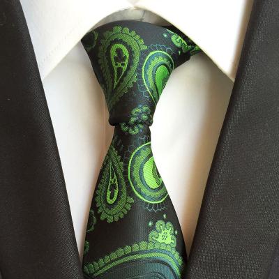 China 100% Handmade Colorful Geometric Jacquard Woven Ties 100% Silk Paisley Ties 100% Handmade Neck Ties For Men for sale