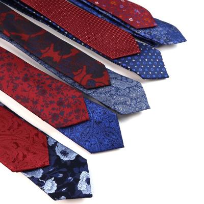 China 100% Handmade Wholesale Mens Classic Paisley Ties Neckties Dark Bule Wedding Tie With Pocket Square For Men for sale