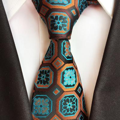 China 100% Handmade in Italy Luxury Wholesale Business Tie Men's Jacquard Floral Paisley Necktie for sale