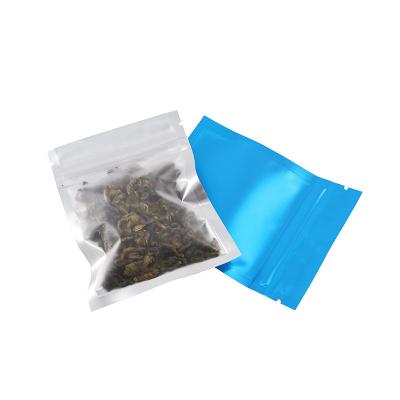 China Airtight Moisture Proof Bag Front Matte Clear Plastic Packaging Pouch Mylar Zipper Lock Smell Proof Food Storage Bag Aluminum Foil Bag for sale