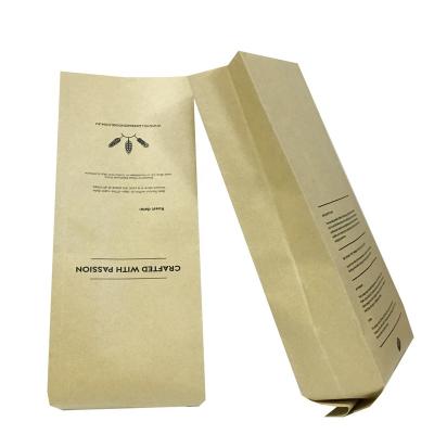 China Barrier Kraft Paper Coffee Packaging Bag With Plastic Window For Coffee Bag Packaging for sale