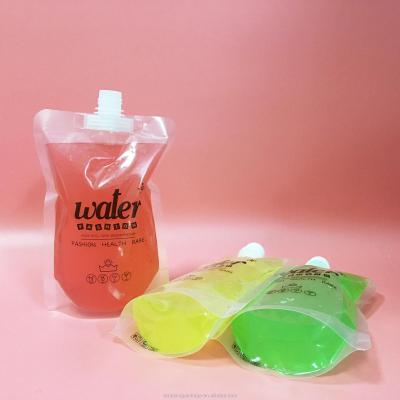 China BIODEGRADABLE Baby Package Drinks Clear Juice Bag Spout Stand Up Pouch Plastic Food Packaging for sale