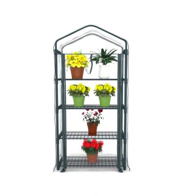 China Easily Assembled Elevate Plants Complete Indoor 4-Tier Home Mini Greenhouse Outdoor Sturdy Portable Shelves for sale