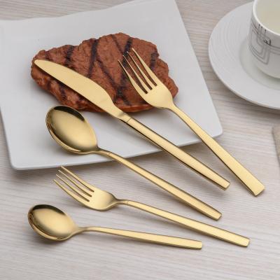 China Dinnerware Set Flatware Gold Home Cutlery Set Metal Spoon Knife Fork Besteck Set for sale