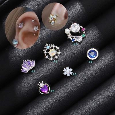 China FASHIONABLE 20 Gauge Stainless Steel Barbell Cartilage Earring Helix Upper Lobe Piercing 6mm Length for sale