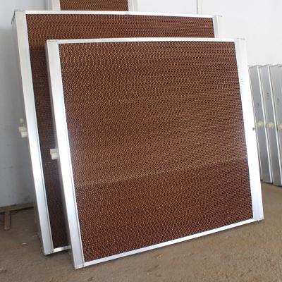 China Farms Frame Cellulose Evaporative Plastic Honeycomb External Cooling Pad for Poultry Cooling Pad for Chicken House for sale