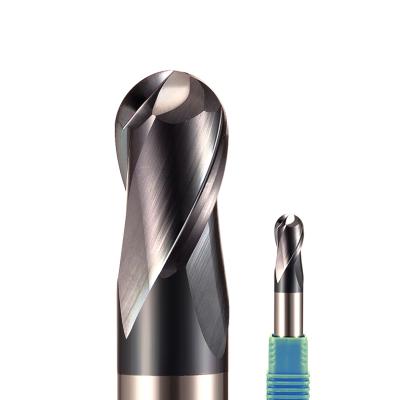 China China Manufacture Alloy Coating Two Flute Carbide End Mill CNC Milling Cutter Machining Cutting Tool for sale