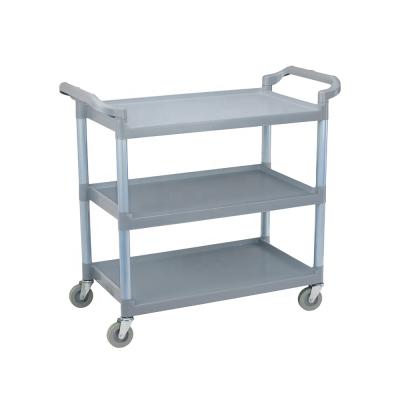 China 3 Tier Commercial Service Cart UPPSEA Food Service Cart 3 Shelf Serving Platform with Casters and Brake for sale