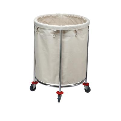 China UPPSEA Round Frame Removable Liner Heavy Duty Expanded Round Laundry Cart for sale