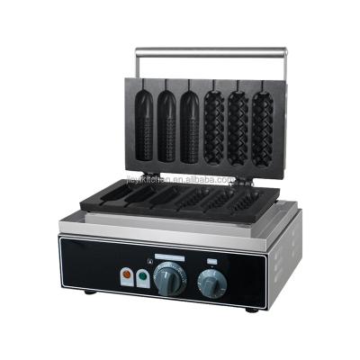 China commercial electric big head corn and hot dog waffle maker non stick sausage crispy baking machine for sale