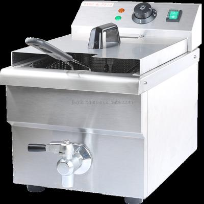 China Kitchen Equipment Single Tank Electric Deep Fryer Attaching Adjustable Thermostat for sale