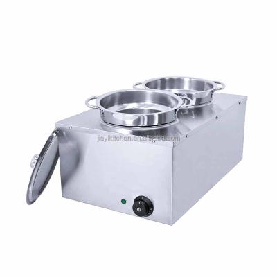 China Attaching Hot Sale Commercial Electric Soup Bain Marie To Double Pots Food Warmer for sale