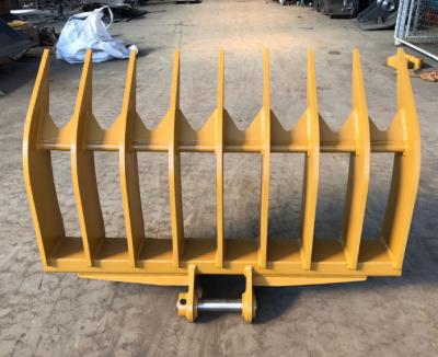 China Pieza de acero fundido Mini Digger Rake Bucket, excavador Scoop Rake For Cat320 PC200 en venta