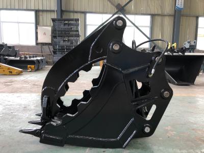 China Schwarzer Bagger Hydraulic Thumb, mechanischer Daumen Q355B für Löffelbagger zu verkaufen