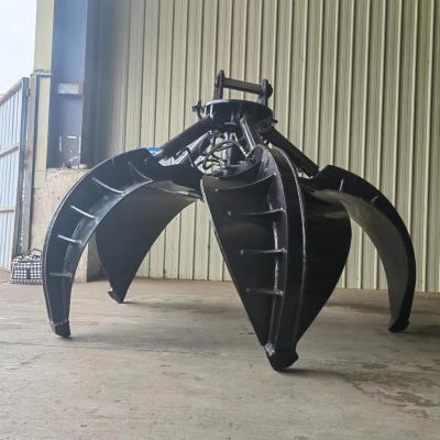 China Customized Electro Hydraulic Orange Peel Grab For 15 Ton Excavator for sale