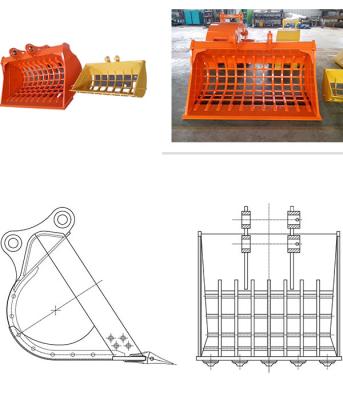 China Large Volume Hot Sale Excavator Skeleton Bucket para Mini Excavator PC30, CAT306, CAT308, etc. à venda