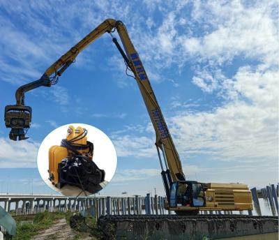 China Hochleistungsfähiger hydraulischer Bagger Vibro Hammer Vibrierender Hammer für Caterpillar 349 Pile Driving Arm zu verkaufen