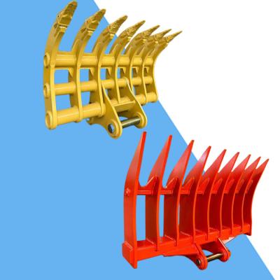 China Fabricante Excavadora Rake Bucket Rake Bucket para excavadora para Sanny Hitachi Komatsu Cat Etc. en venta