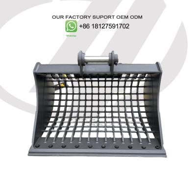 China OEM 50*50 mm Mini Excavator Sieve Bucket com lâminas de corte para venda à venda