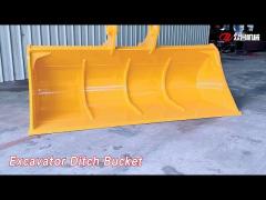 Smooth Excavator Ditch Bucket 2200mm Width 1.8cbm Q355B Wear Resistant