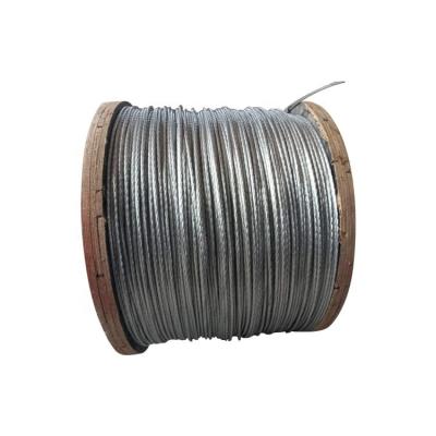 China Construction High Tensile Steel Guy Strand 9mm Hot Dipped Galvanized Steel Wire for sale