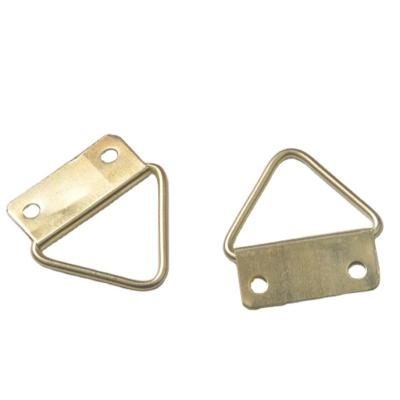 China Wear Resistant Rust Durable 1 Hole Square Shaped Golden Color Hangers Photo Frame Props for sale