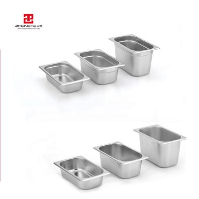 China Hotel 1/9 Size LFGB Certification Stainless Steel Steam Table Anti-jamming GN Container Food Casserole for sale