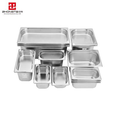 China Eco-friendly Zhongte All Standard Size Commercial Restaurant GN Food Serving Gourmet Trays Pans for sale