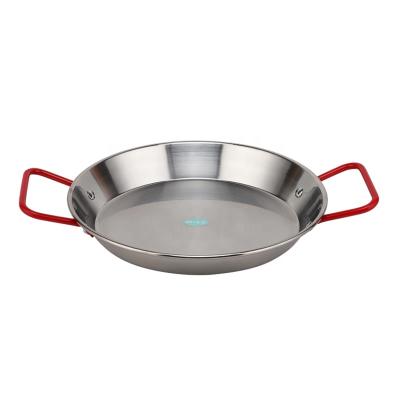 China Viable Wholesale Kitchen Appliances Stainless Steel Seafood Pan Mini Paella Pan Frying Pan Set for sale