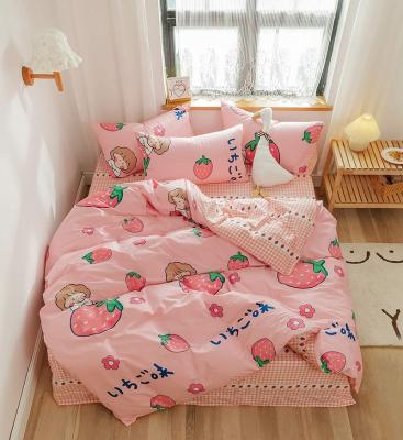 China American Style High Quality Ultra-soft Cloud Plush Luxury Twin Size Cartoon Printed Comforter Bedding Set For Kids for sale