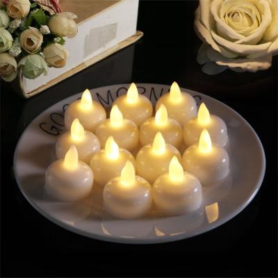 China Hot Selling Birthdays New Waterproof LED Style Floating Flameless Candles With Flickering Lights For Wedding Party Banquet Decoration for sale