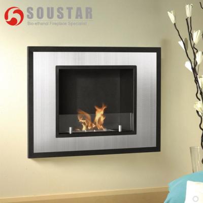 China Contemporary Indoor Wall Mounted Ethanol Heater Fireplace Insert for sale