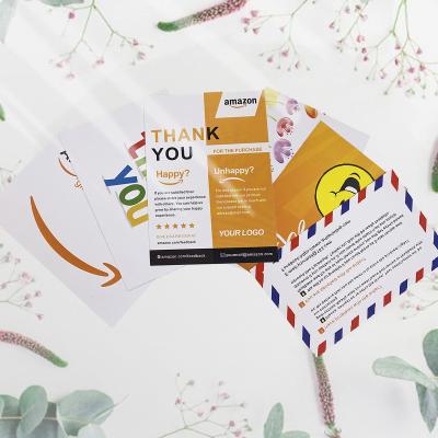 China Customized Arto provides customized printed gift certificates, customer service card products for Amazon sellers, insert thank you cards for sale