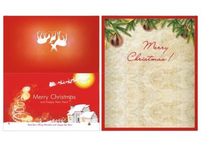 China Merry Christmas Greeting Card Paper Bulk Set Various Christmas Thank You Card Designs for sale