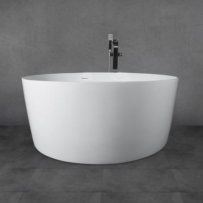 China Meisheng round double-layer stone bathtub free-standing single artificial thin edge net homestay red bathtub for sale