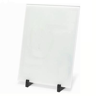 China Tempered Glass-Glass Desktop Notepad, 20CMx 30CM, Whiteboard, Dry Erase Surface, Floral/White for sale