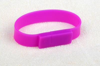 China Grade A Chip Wristband USB Flash Drive , Silicone Bracelet USB Memory Stick for sale