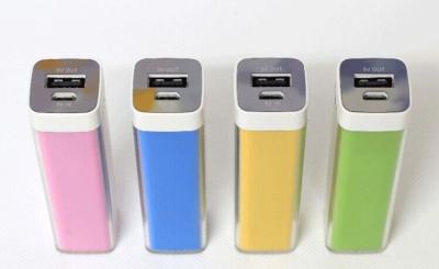 China Fashion Lipstick Style Desigh Portable Plastic Power Bank 2600mAh for sale